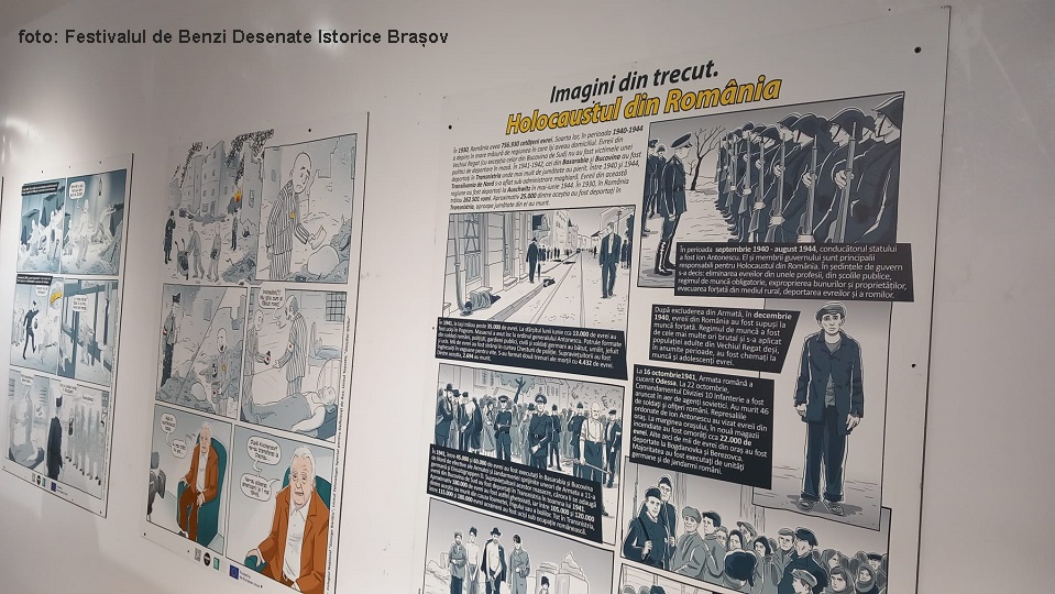 foto: Festivalul de Benzi Desenate Istorice Brașov (Expoziţie despre Holocaustul din România)