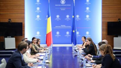 Oana Țoiu și delegația AmCham România (Foto: mae.ro)