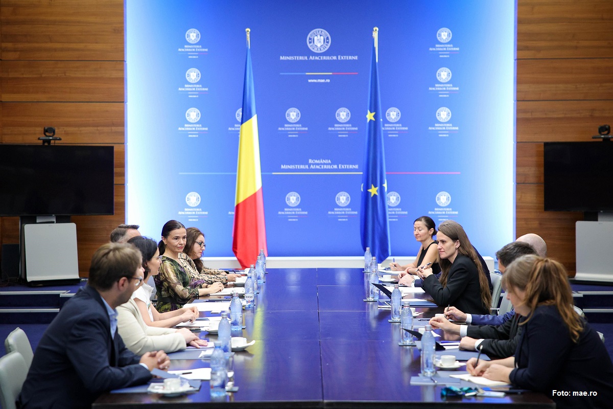 Oana Țoiu și delegația AmCham România (Foto: mae.ro)