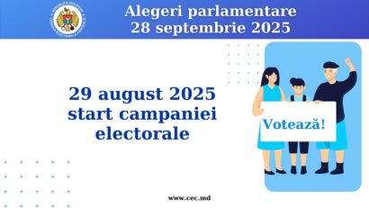 A început campania electorală pentru alegerile parlamentre din Republica Moldova (foto www.cec.md)