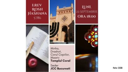 Erev Rosh Hashana 5786 (foto Comunitatea Evreilor Bucureşti)