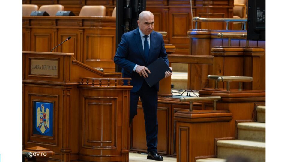 PM Bolojan at the debate on the censure motions in Parliament / PHoto: gov.ro