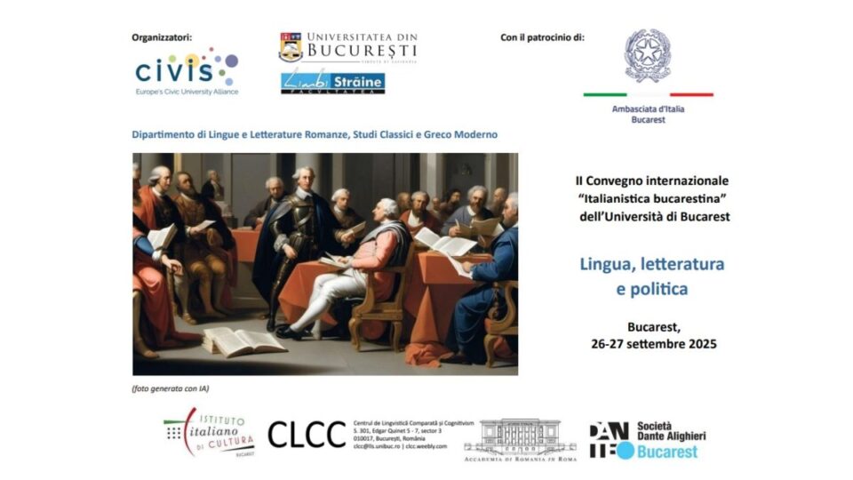 Lingua, politica e letteratura, convegno all’Università di Bucarest