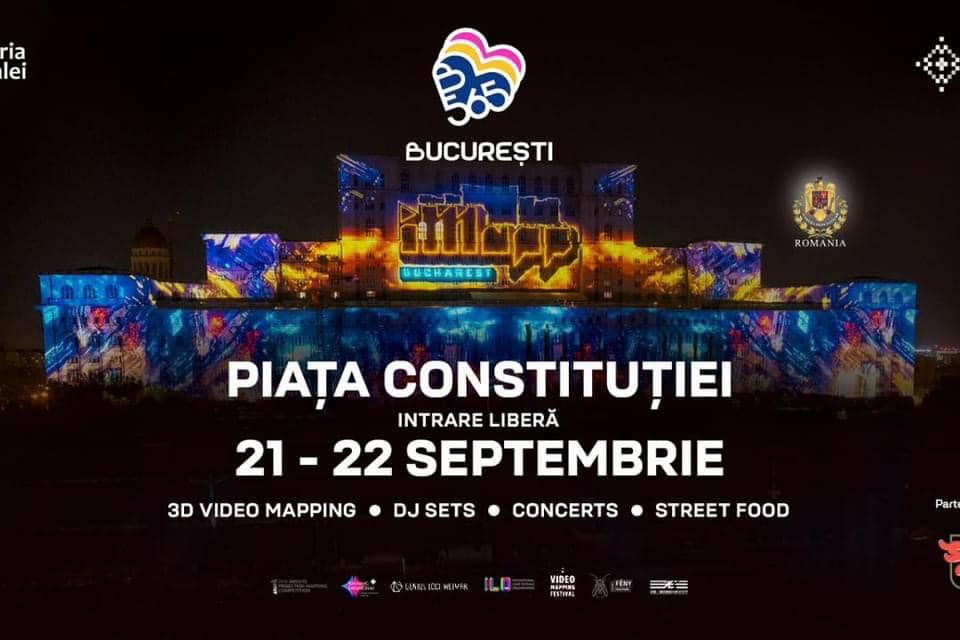 iMapp - cel mai mare eveniment de video mapping din lume (sursă foto: facebook.com/PMBucuresti) iMapp - cel mai mare eveniment de video mapping din lume (sursă foto: facebook.com/PMBucuresti)
