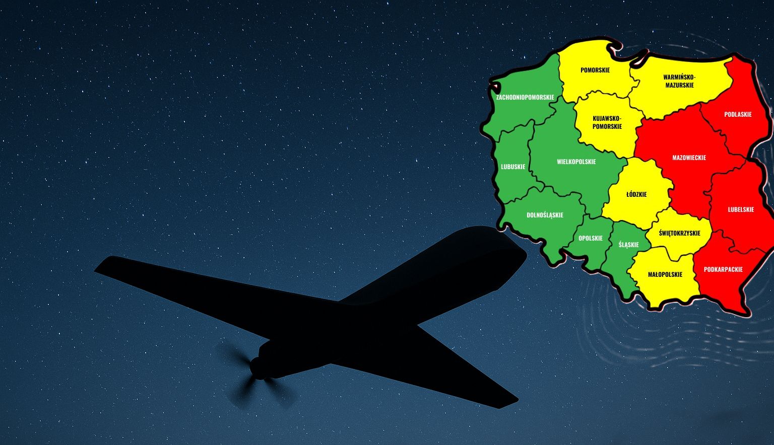 Російські безпілотники порушили повітряний простір Польщі