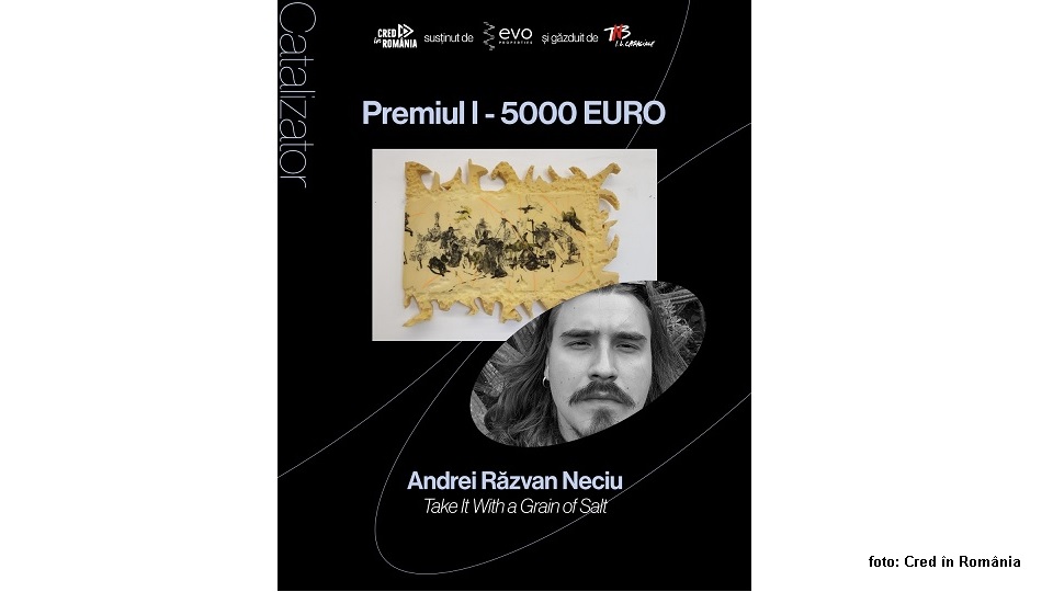 Andrei Răzvan Neciu a câştigat Premiul I al competiţiei “Catalizator” ediţia a II-a (foto: Cred în România ) Andrei Răzvan Neciu a câştigat Premiul I al competiţiei “Catalizator” ediţia a II-a (foto: Cred în România )