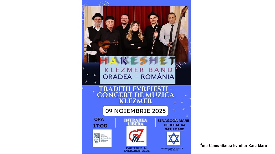 Concert klezmer la Satu Mare (foto Comunitatea Evreilor Satu Mare)