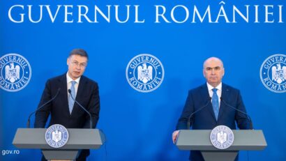 Іліє Боложан та Валдіс Домбровскіс Foto: gov.ro