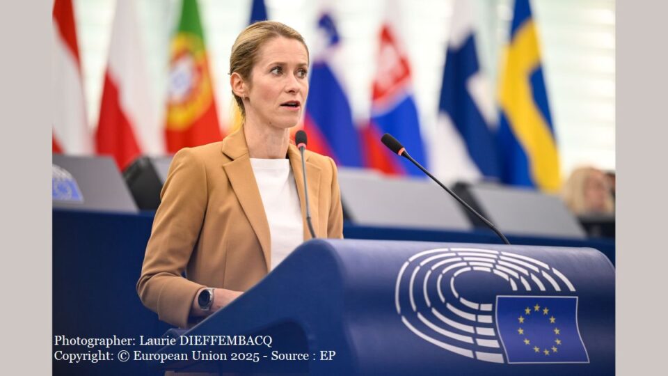 Kaja Kallas (Photographer: Laurie DIEFFEMBACQ Copyright: © European Union 2025 - Source : EP)