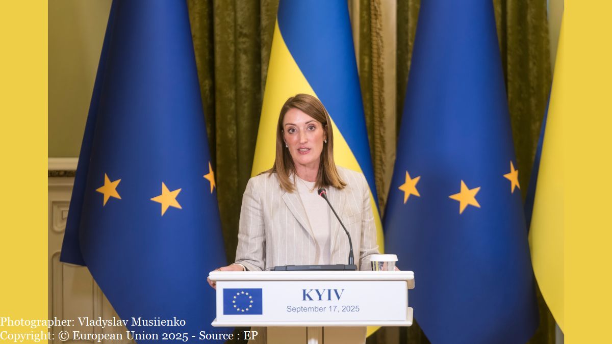 Președinta Parlamentului European, Roberta Metsola (foto: Photographer: Vladyslav Musiienko Copyright: © European Union 2025 - Source : EP)