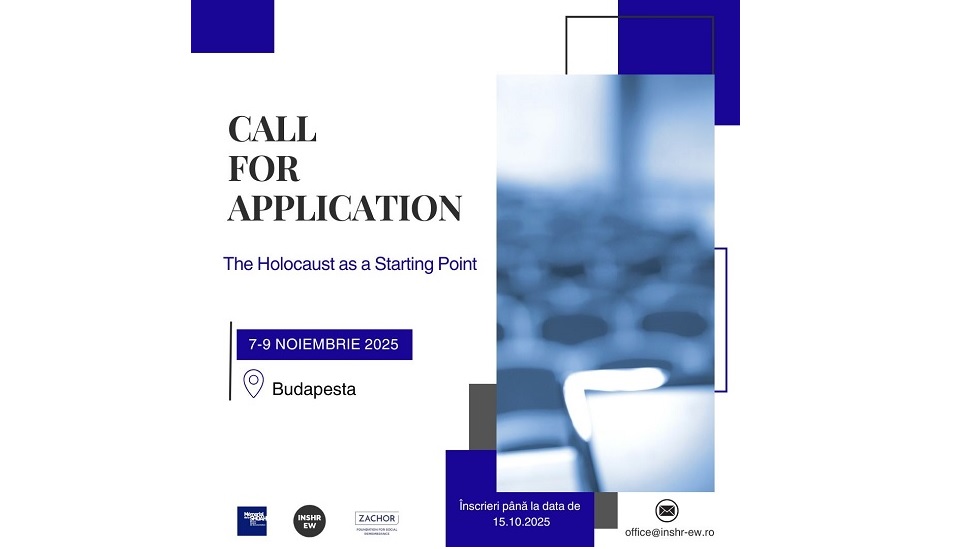 apel pentru cursul The Holocaust as a Starting Point (foto Institutul „Elie Wiesel”)
