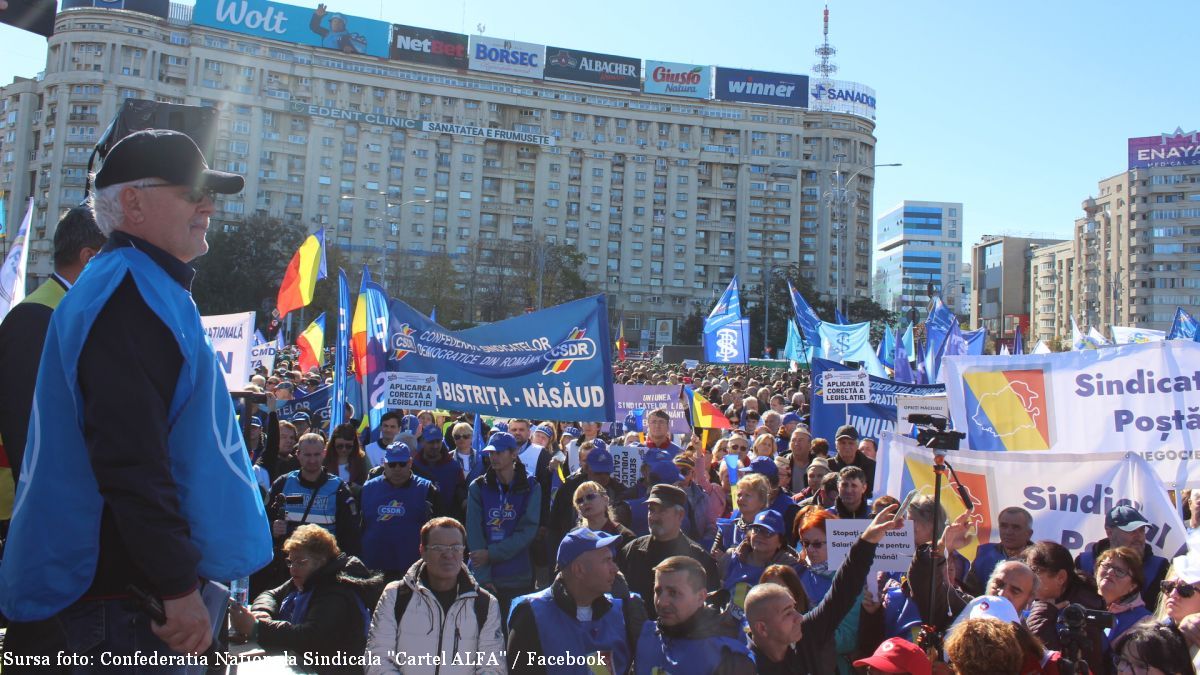 Protest (Sursa foto: Confederatia Nationala Sindicala 
