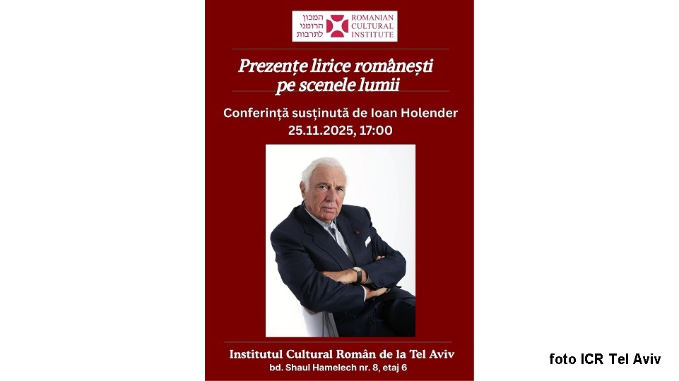Conferința „Prezențe lirice românești pe scenele lumii” (foto ICR Tel Aviv)