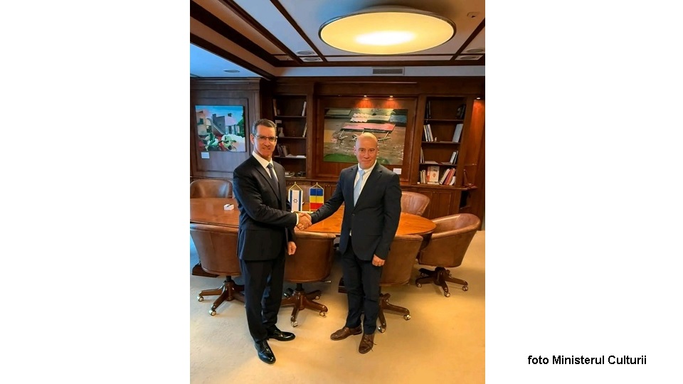 Întâlnire Ministrul Culturii din România - Ambasadorul Israelului la Bucureşti (foto Ministerul Culturii)