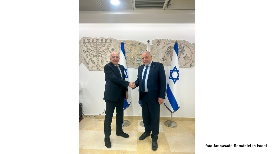 Întâlnire Radu Ioanid - Avigdor Liberman (foto Ambasada României în Israel)