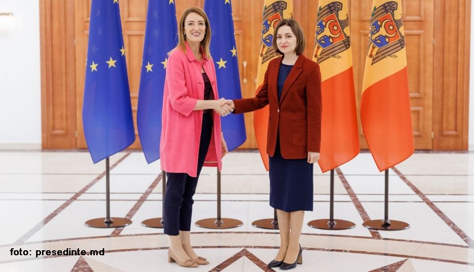 Roberta Metsola şi Maia Sandu foto presedinte md