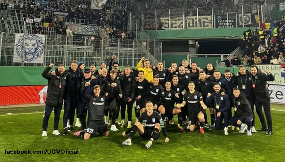 1-0 Universitatea Craiova - Rapid Viena (sursă foto: facebook.com/UCVOficial)