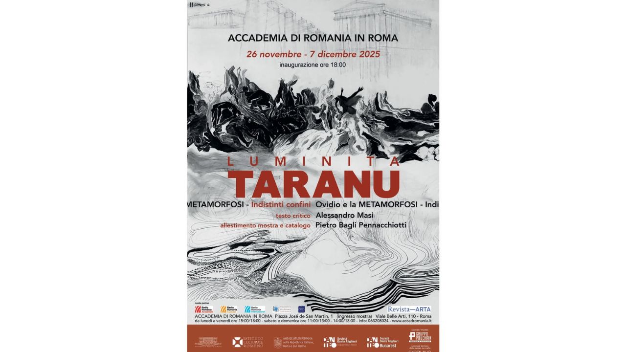 “Indistinti confini – Ovidio e la METAMORFOSI” dell’artista Luminița Țăranu, all’Accademia di Romania in Roma