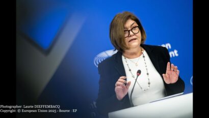 Adina Vălean (Sursa foto: Photographer: Laurie DIEFFEMBACQ Copyright: © European Union 2025 - Source : EP)
