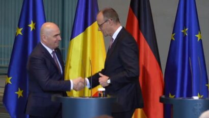 Ilie Bolojan şi Friedrich Merz (Foto: captură youtube.com/guvernul romaniei)