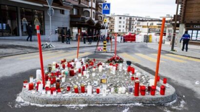 Candele incendiu Crans-Montana, Elveția (sursă foto: Agerpres)