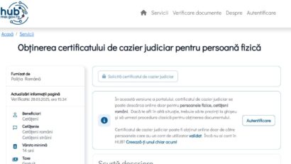Un milion de certificate de cazier, emise în format electronic