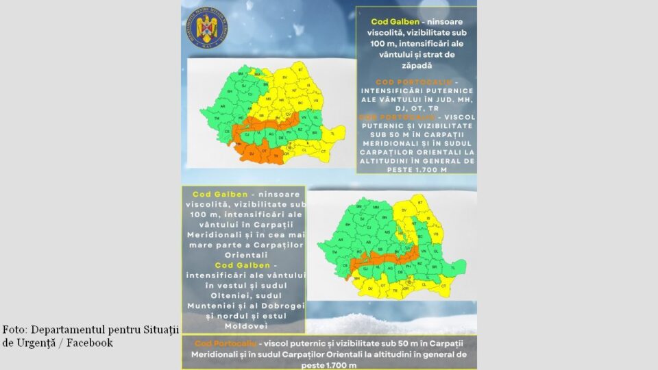 Sursa foto: Departamentul pentru Situaţii de Urgenţă / Facebook