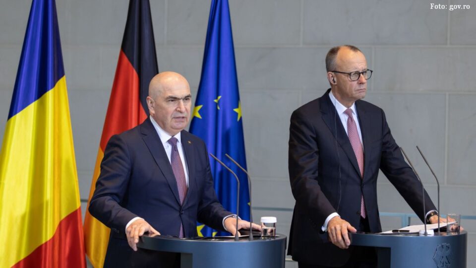 Incontro del premier romeno, Ilie Bolojan, con il cancelliere tedesco, Friedrich Merz (foto: gov.ro)