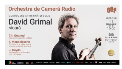 Violonistul francez David Grimal, concert special la Sala Radio