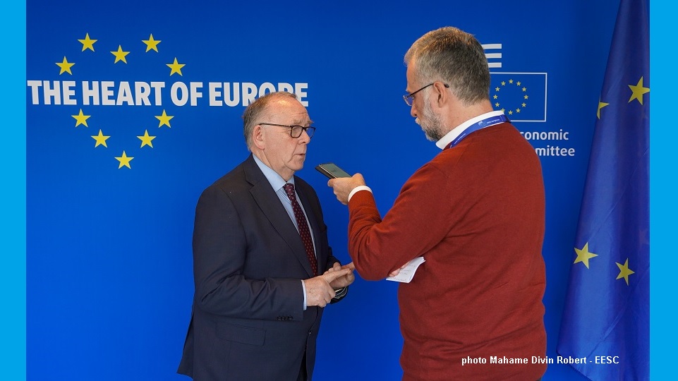 Interview with Séamus Boland, EESC President (Photo credit: Mahame Divin Robert - EESC)