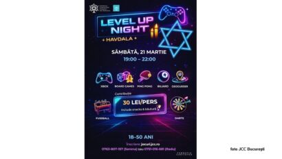ערב משחקים והבדלה ב-JCC בוקרשט