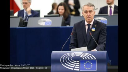 Petras Austrevicius (Photographer: Alexis HAULOT Copyright: © European Union 2026 - Source : EP)