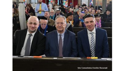 Sărbătoarea de Purim la Templul Coral (foto Comunitatea Evreilor București)