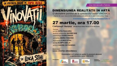 Premiera absoluta „Vinovatii” de Ilinca Stihi la Teatrul National Radiofonic