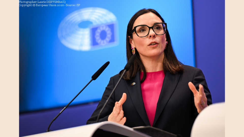 Eurodeputata și raportoarea Raquel VAN DER WALLE (Photographer: Laurie DIEFFEMBACQ Copyright: © European Union 2026 - Source : EP)