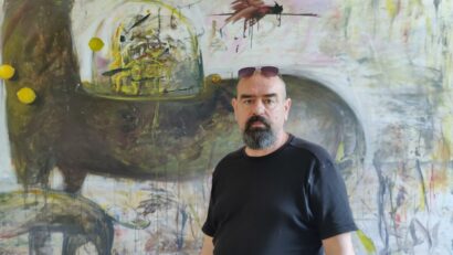 Artistul plastic Octavian Popescu Pilat (foto Radio România Internaţional)