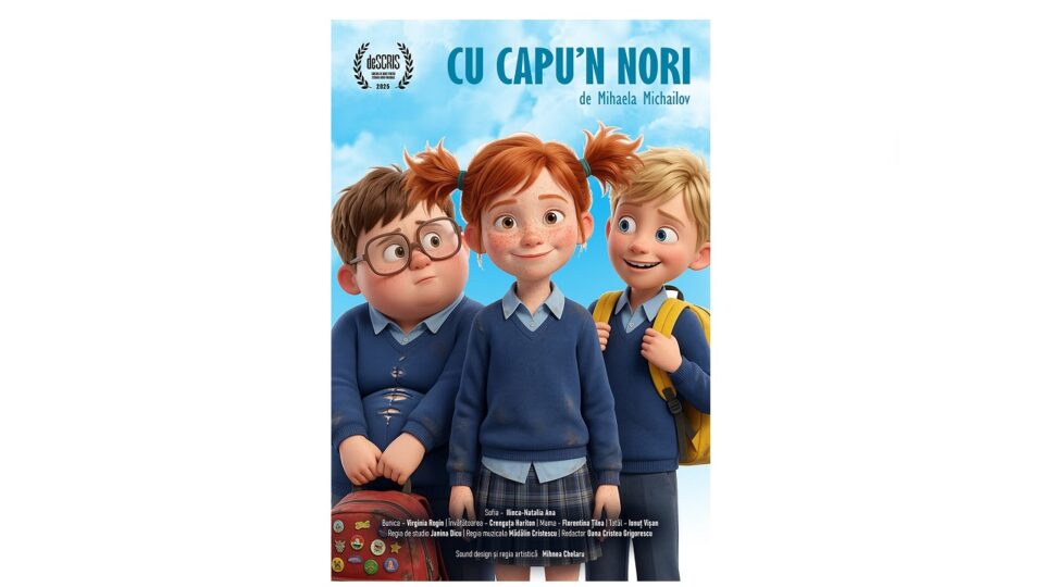 Afișul spectacolului „Cu capu-n nori”