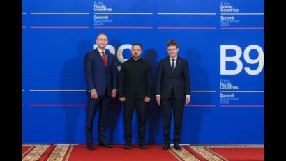 Karol Nawrocki, Volodimir Zelenski şi Nicuşor Dan, la summitul B9 (Sursa foto: Nicușor Dan / Facebook)
