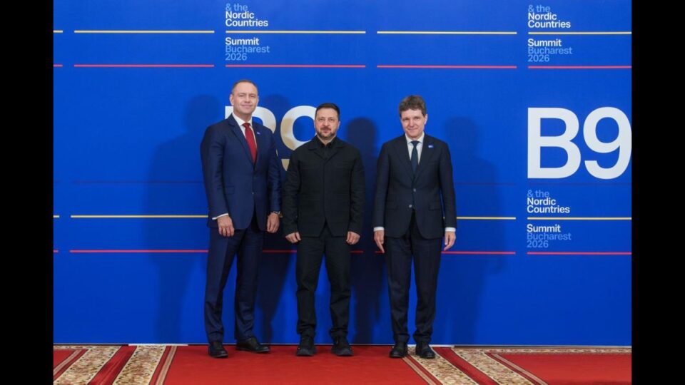 Karol Nawrocki, Volodimir Zelenski şi Nicuşor Dan, la summitul B9 (Sursa foto: Nicușor Dan / Facebook)