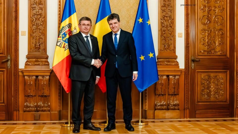 Preşedintele României, Nicuşor Dan, şi Președintele Parlamentului Republicii Moldova, Igor Grosu (foto: presidency.ro)