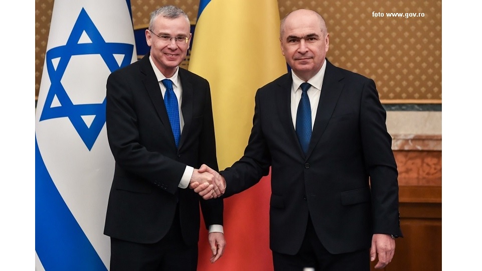 ראש ממשלת רומניה הזמני קיבל את פני סגן ראש ממשלת ישראל (צילום: www.gov.ro)