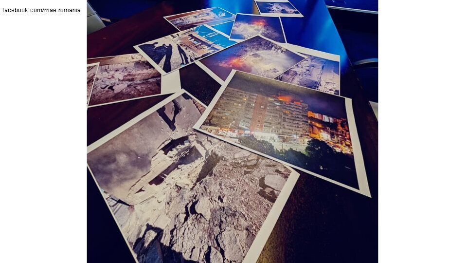 Imagini cu efectele dronei ruseşti căzută la Galaţi (sursă foto: facebook.com/mae.romania)