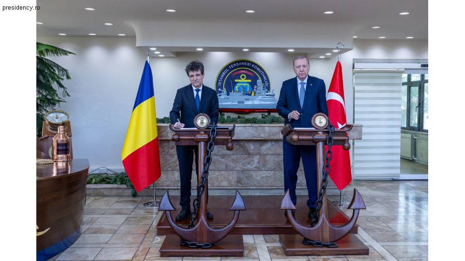 Nicusor Dan si Recep Tayyip Erdogan (foto: presidency. ro)