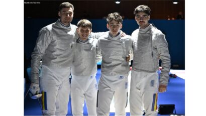Echipa masculină de sabie a României este în finala CE din Franţa (sursă foto: facebookfrscrima)