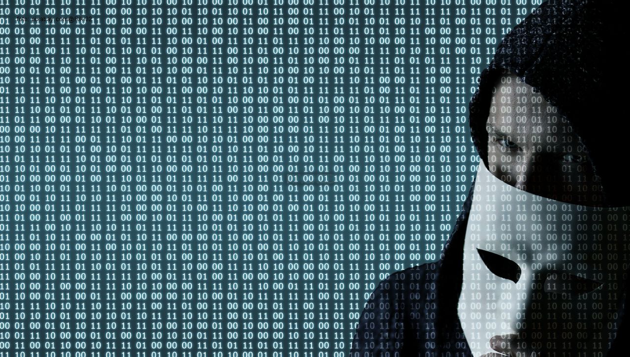 Photo of person at computer, artificial intelligence, cryptocurrency