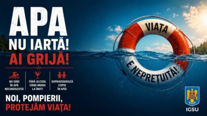 Avertisment IGSU - sezonul estival (sursă foto: facebook IGSU)
