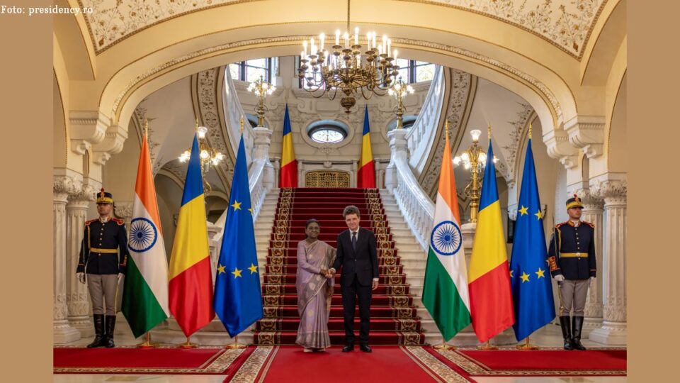 Президентка Республіки Індія Дроупаді Мурму та президент Румунії Нікушор Дан