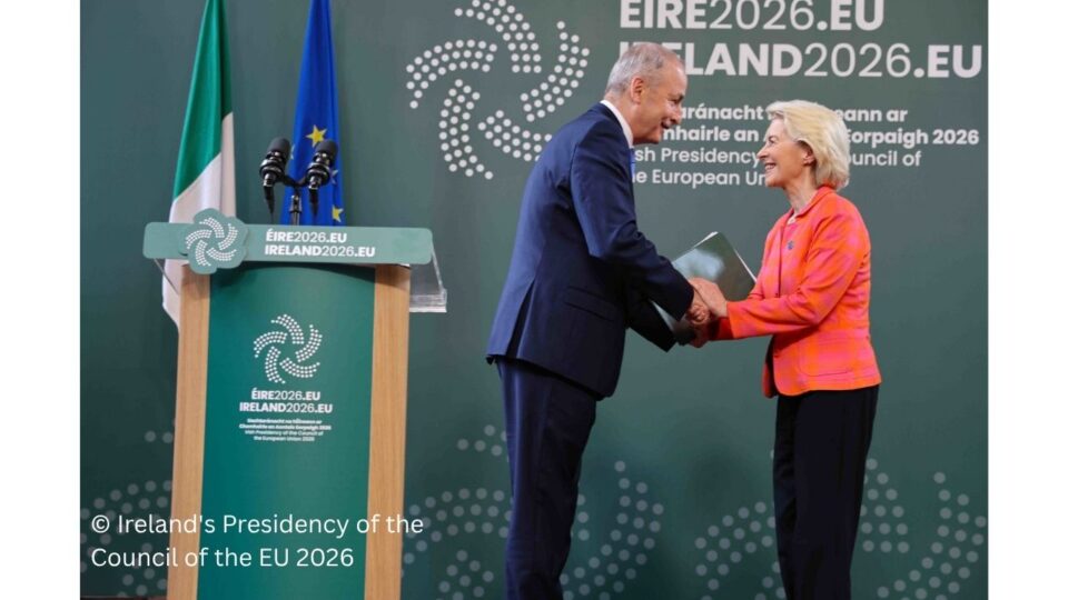 Micheal Martin, premierul Irlandei, și Ursula von der Leyen. șefa Comisiei Europene (Foto: © Ireland's Presidency of the Council of the EU 2026 / irish-presidency.consilium.europa.eu)