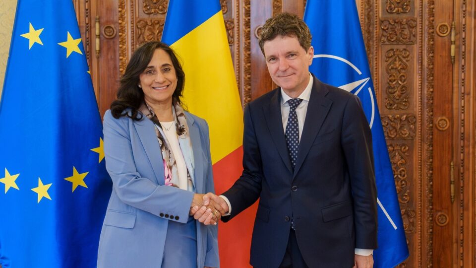 La ministra canadese degli Affari Esteri, Anita Anand, e il presidente romeno, Nicușor Dan (foto: presidency.ro)
