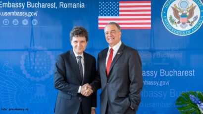 Preşedintele României, Nicuşor Dan, şi Ambasadorul SUA, Darryl Nirenberg (sursă foto: pre